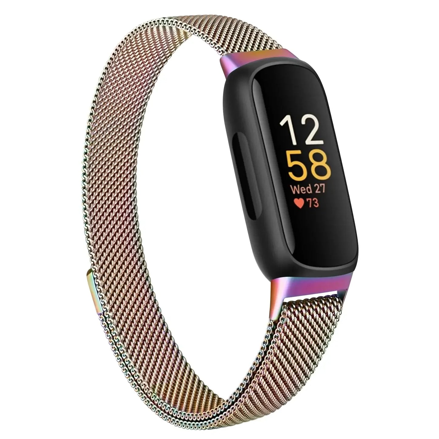 Fitbit Inspire 3 Metal Magnetic Loop Band – Stainless Steel Mesh Strap