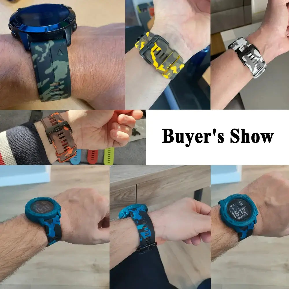 Garmin Silicone Camo Strap - Durable Stylish Design