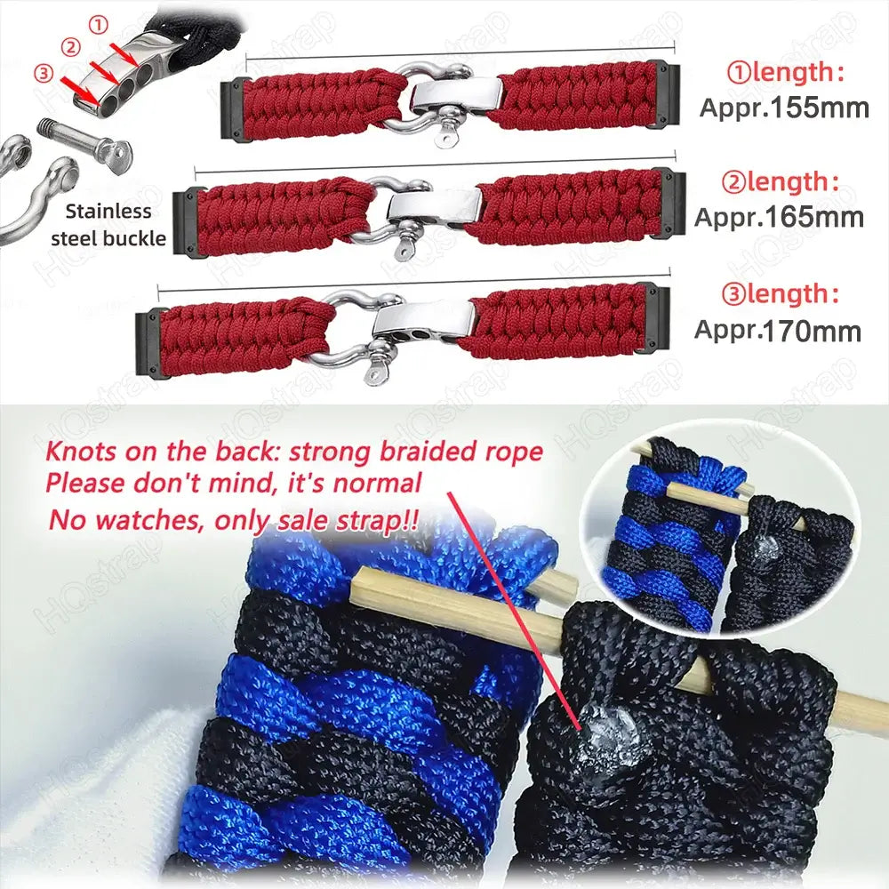 Garmin Braided Nylon Strap - QuickFit Durable Design