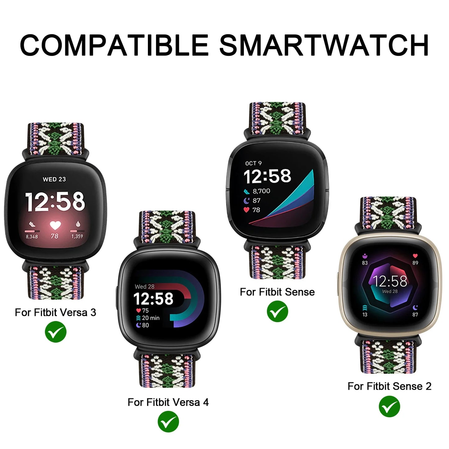 Nylon Fitbit Versa & Sense Bands