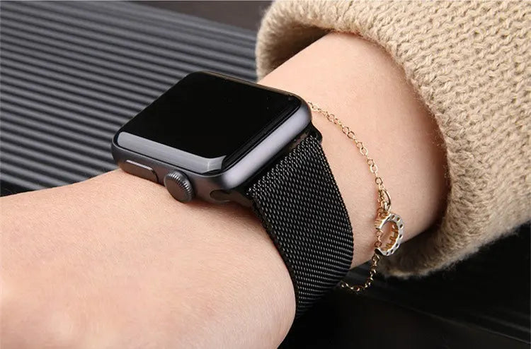 Apple Watch Stainless Steel Strap - Premium Milanese Band