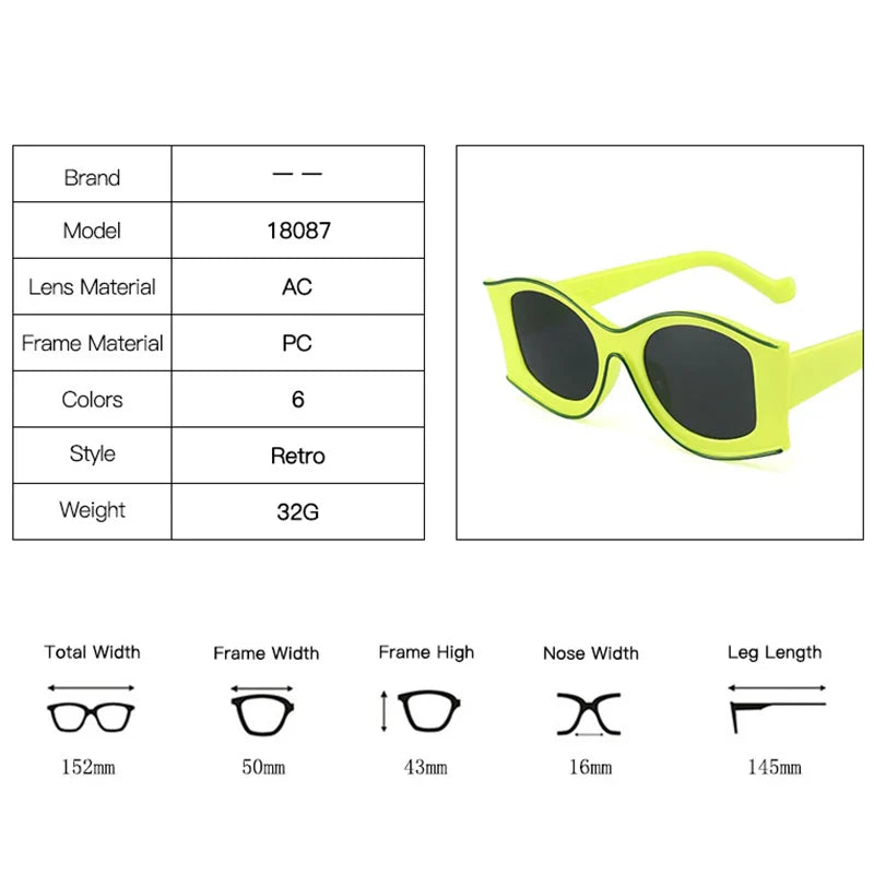 Colorful oversized retro Sunglasses