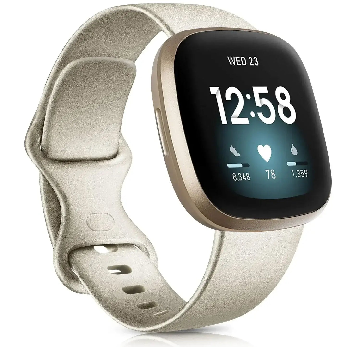 Fitbit Versa & Sense Silicone Bands - Lightweight Minimalist Design