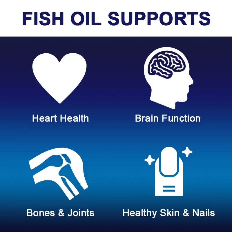 Alliwise Omega 3 Fish Oil Capsules Helps Brain & Cardiovascular System, Relief Eye Fatigue, Improve Cognitive & Learning Ability