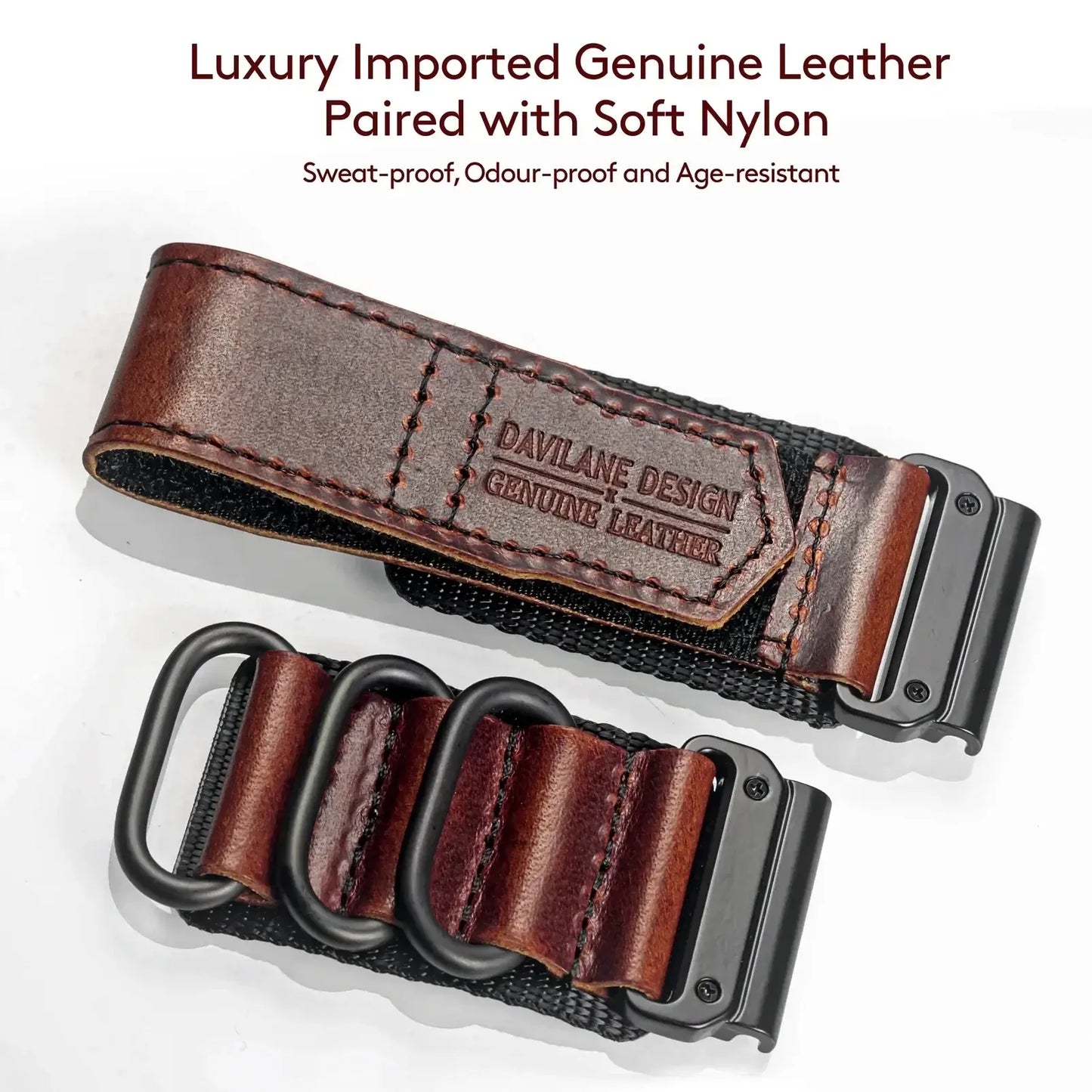 Genuine Leather Garmin Watch Strap - QuickFit Stylish Band