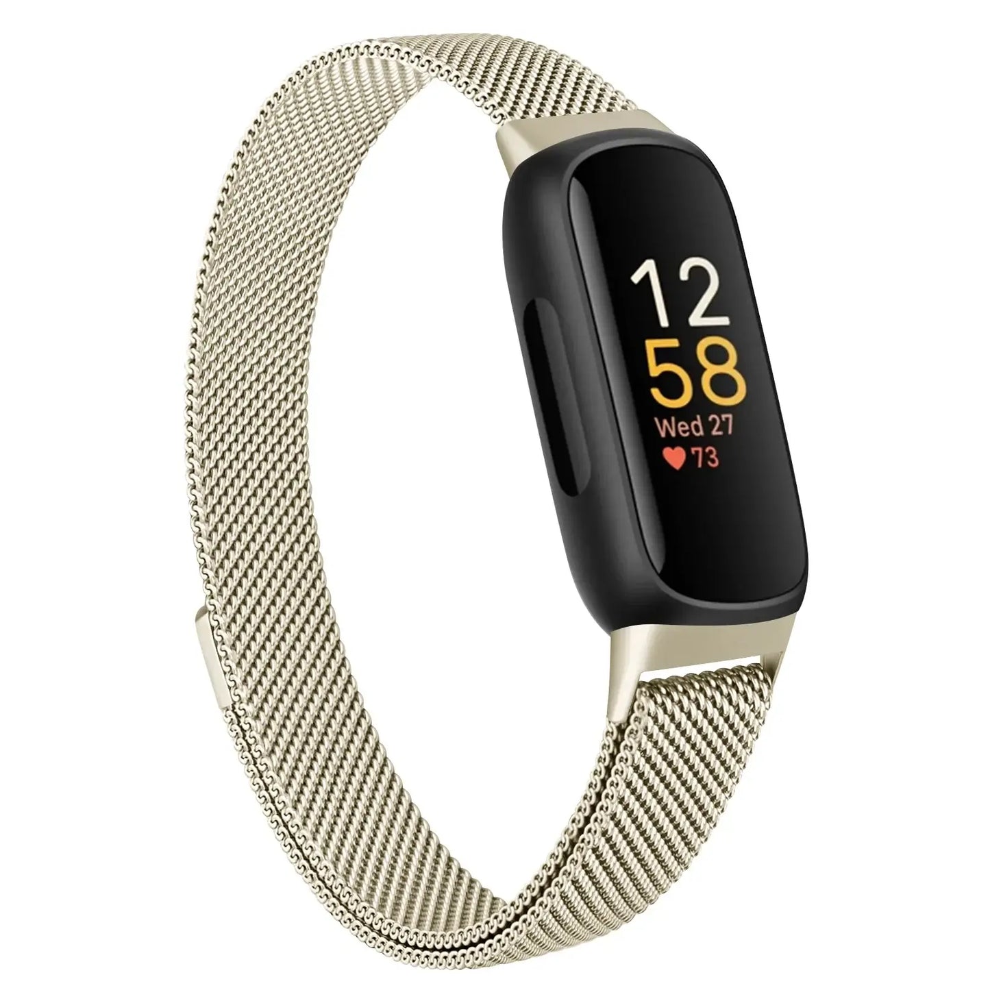 Fitbit Inspire 3 Metal Magnetic Loop Band – Stainless Steel Mesh Strap