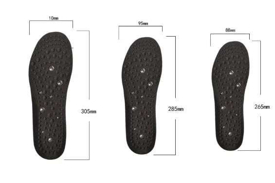 1 Pair High-end Acupressure Foot Insoles for Men Women Orthopedic Gel Magnetic Shoe Inserts Magnet Technology Support Insole