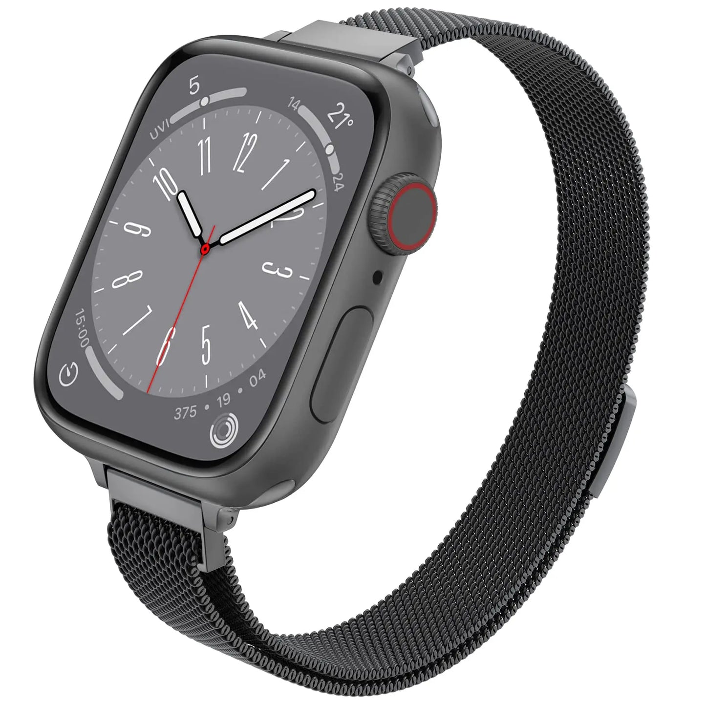 Apple Watch Slim Milanese Loop Band - Stainless Steel Mesh