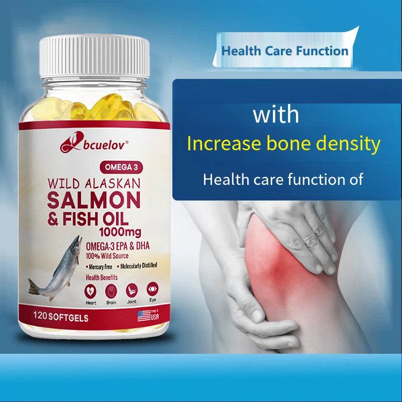 Omega 3 EPA/DHA Fish Oil 1000 mg - Fish Oil Supplement - Supports Heart Health, Pain Relief & Cognitive Function, 120 Capsules