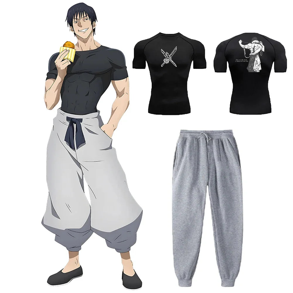 Unleash the Rogue Power: Toji Compression Shirt & Sweatpants Set