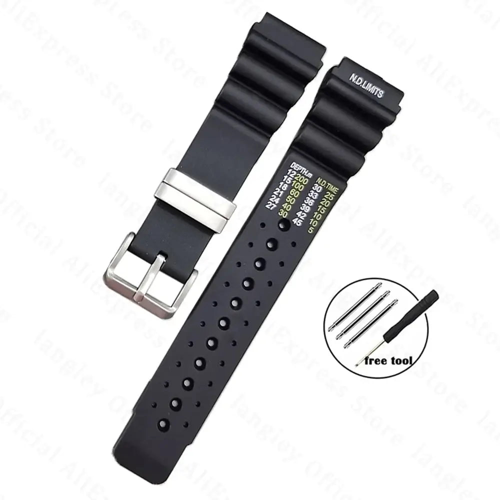TicWatch Pro 5, Pro 3 & E3 Dive-Style Silicone Band, 3 Keeper Options