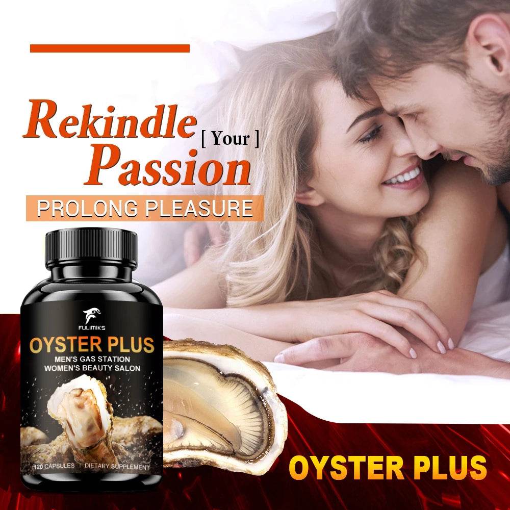 Oyster Plus Supplement, Energy and Vitality Daily Supplement, Powerful Oyster Extract, Provides Drive & Wellness for Men & Women
