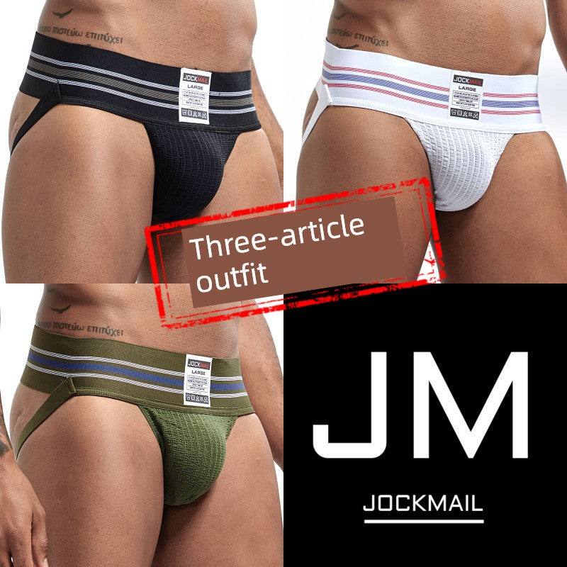 Jockmail Men’s Plaid Cotton Jockstrap – Low Waist, Breathable & Elastic Fit