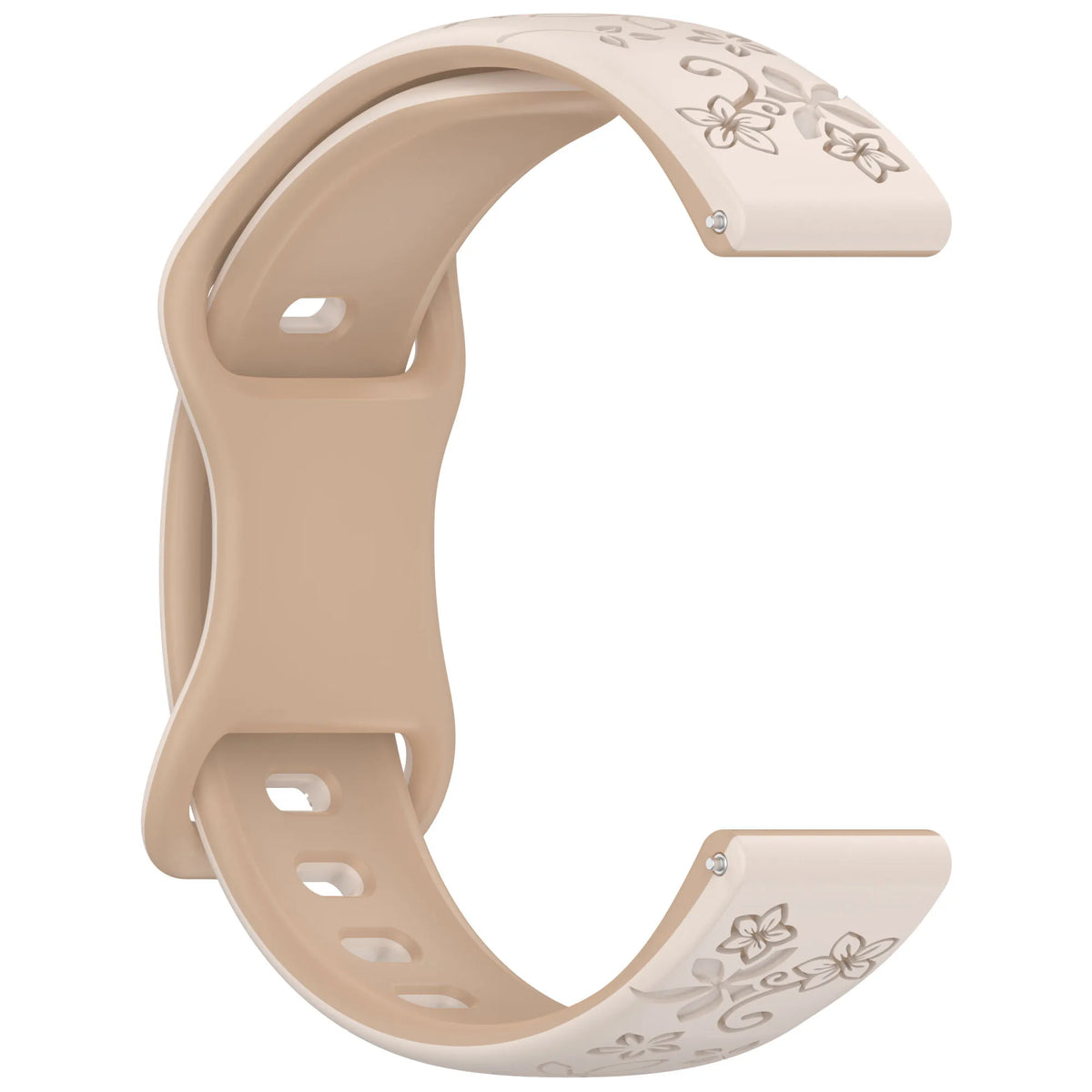 Samsung Galaxy Watch 7, 6, 5, 4 & FE Floral Engraved Silicone Band