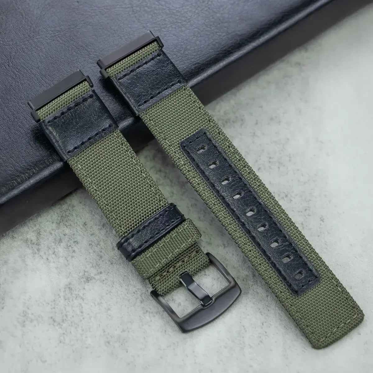 Fitbit Versa & Sense Nylon Leather Band - Versatile Style
