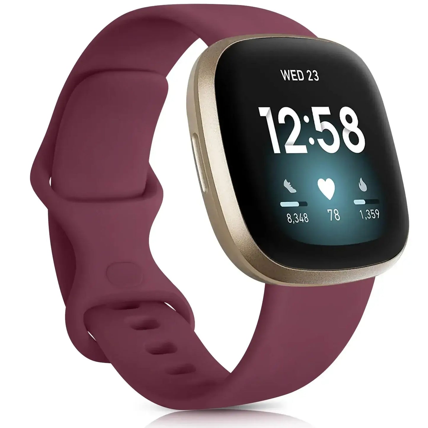 Fitbit Versa & Sense Silicone Bands - Lightweight Minimalist Design