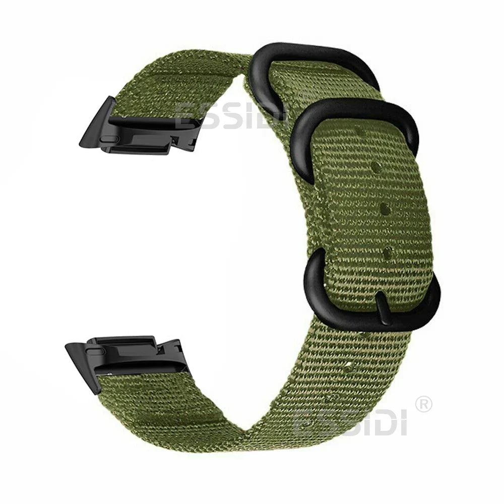 Fitbit Charge 5 6 Nylon Band Loop - Flexible Durable Strap