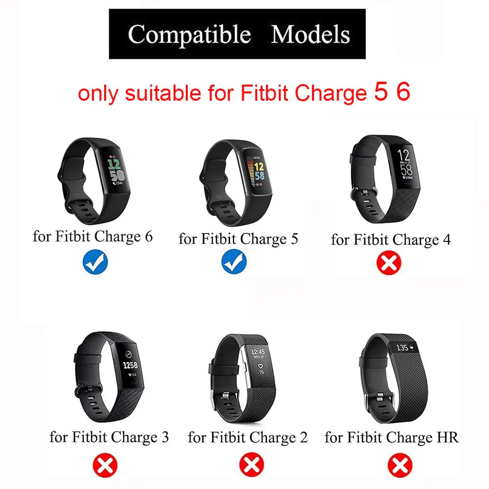 Fitbit Charge 5 6 Slim Leather Band - Comfortable Strap