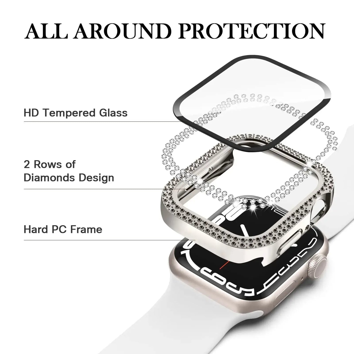 Apple Watch Case - Durable Gem-Studded Elegant Protection