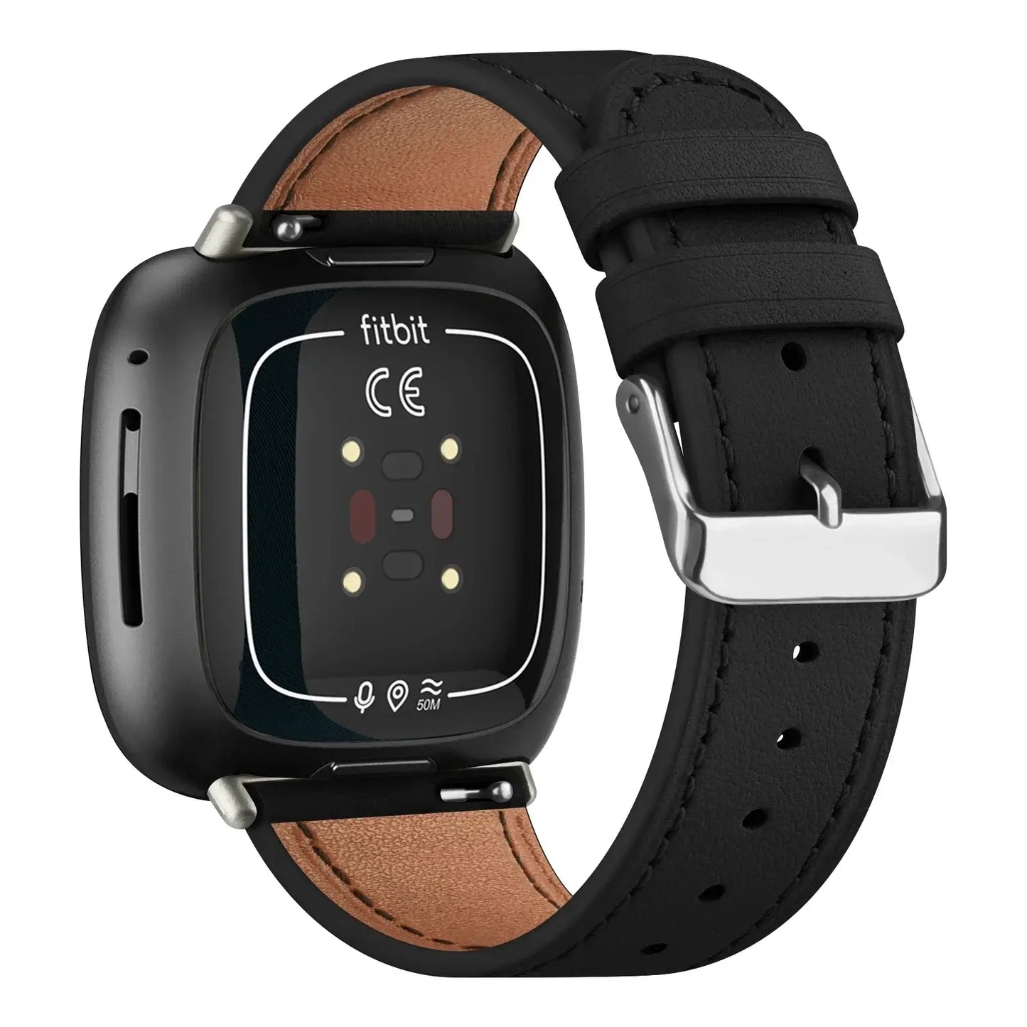 Fitbit Versa & Sense Leather Band - Premium Classic Design