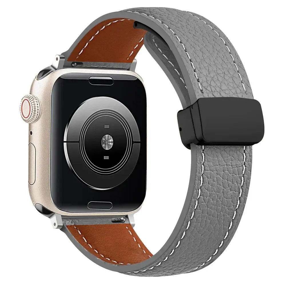 Apple Watch Leather Band - Premium Stylish Strap with Buckle