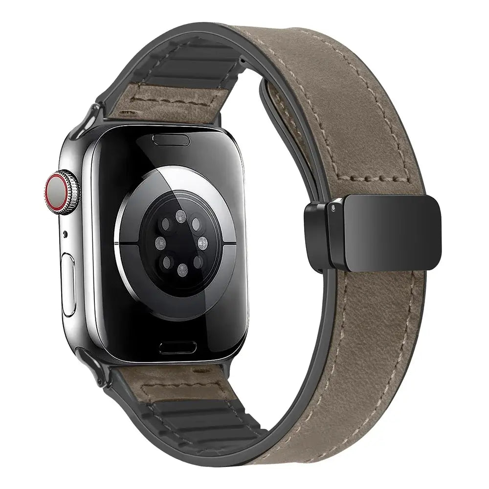 Apple Watch Genuine Leather Band - Stylish Magnetic Strap