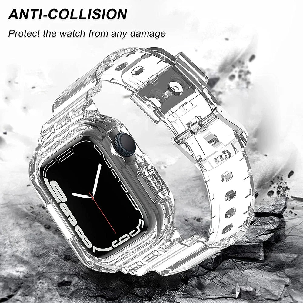 Apple Watch Soft Silicone Strap - Transparent Comfortable Fit