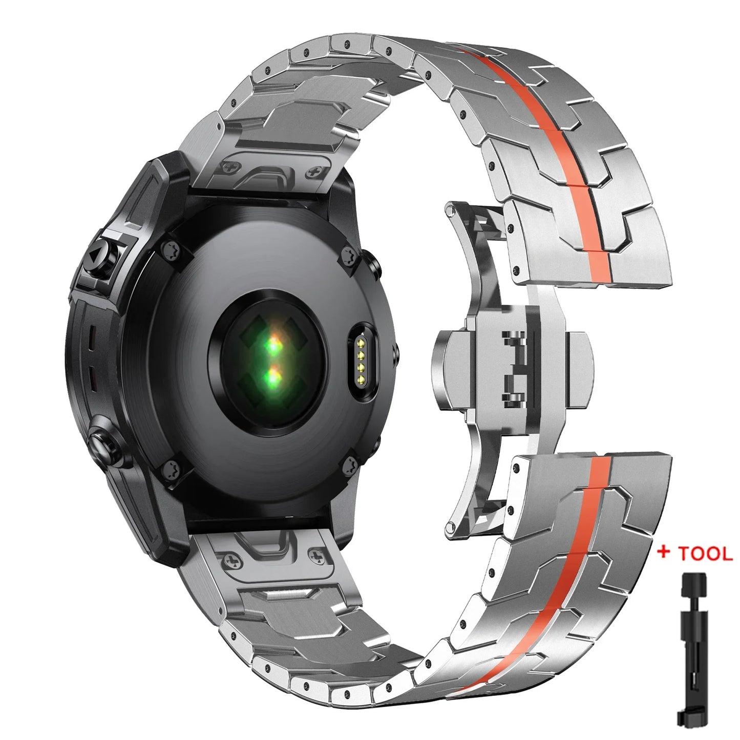 Garmin QuickFit Stainless Steel Strap - Elegant and Durable