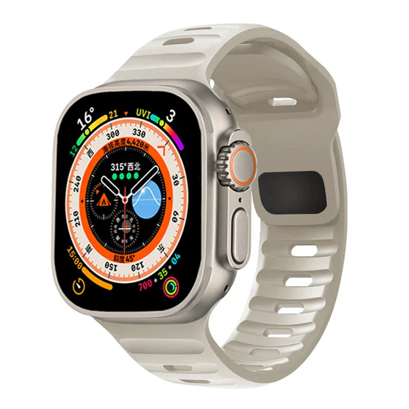 Apple Watch Silicone Strap - Waterproof, Sporty, Flexible