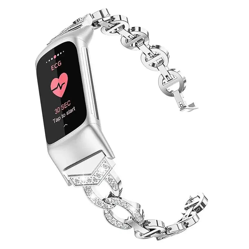 Fitbit Charge 5 6 Premium Metal Strap - Elegant Durable Design
