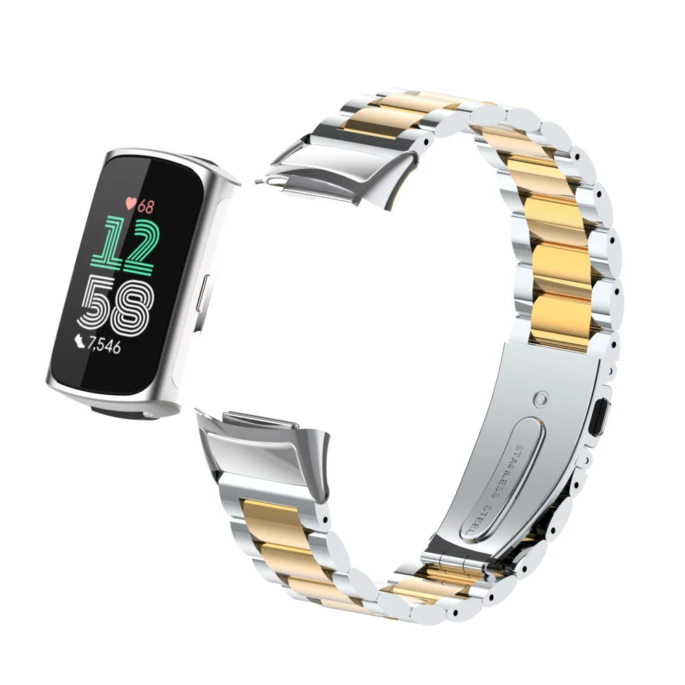Stainless Steel Strap for Fitbit Charge 6 5 - Metal Band
