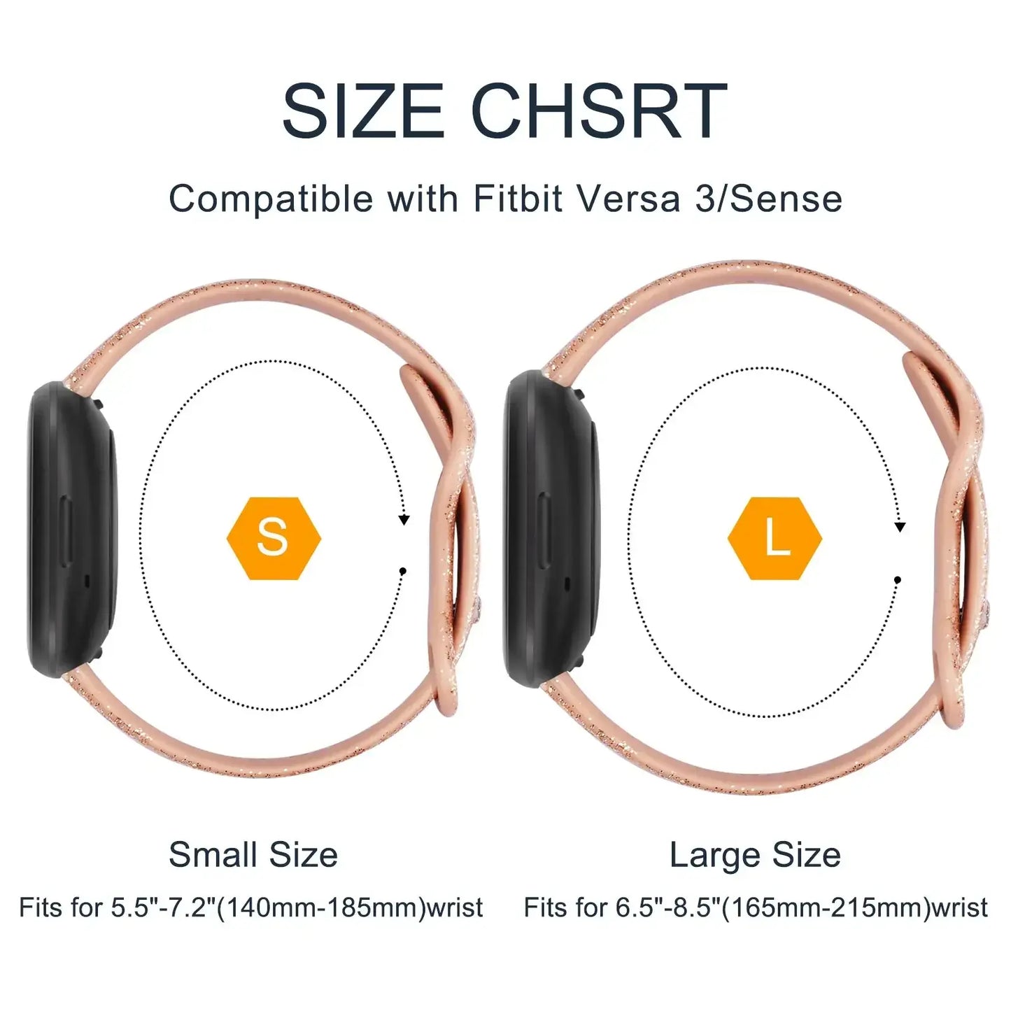 Fitbit Versa & Sense Silicone Bands - Lightweight Minimalist Design