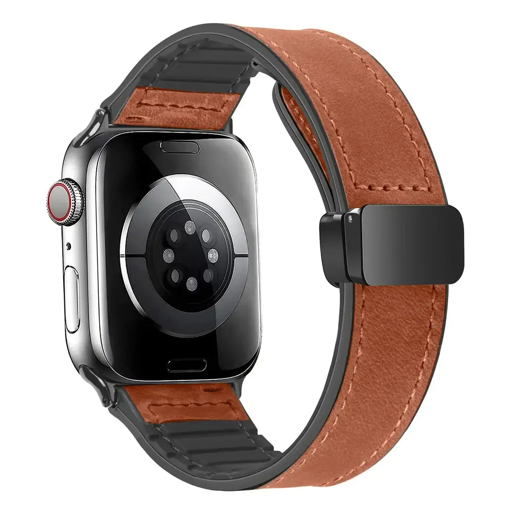 Apple Watch Genuine Leather Band - Stylish Magnetic Strap