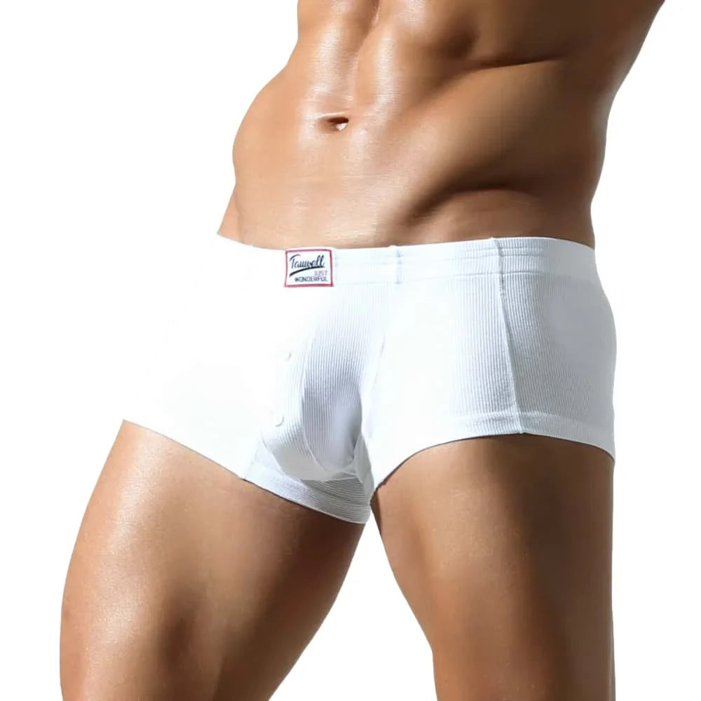 Tauwell Men’s Low Waist Boxer Shorts – Cotton Blend Underwear with U-Convex Pouch