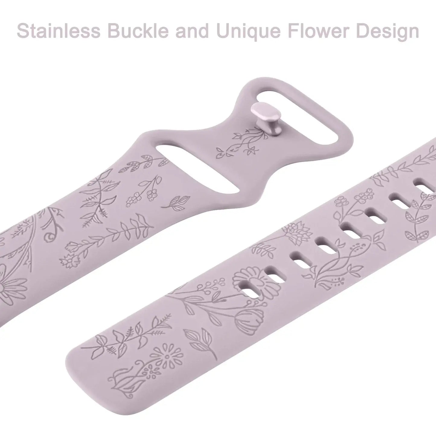 Fitbit Versa & Sense Silicone Band - Durable Floral Design