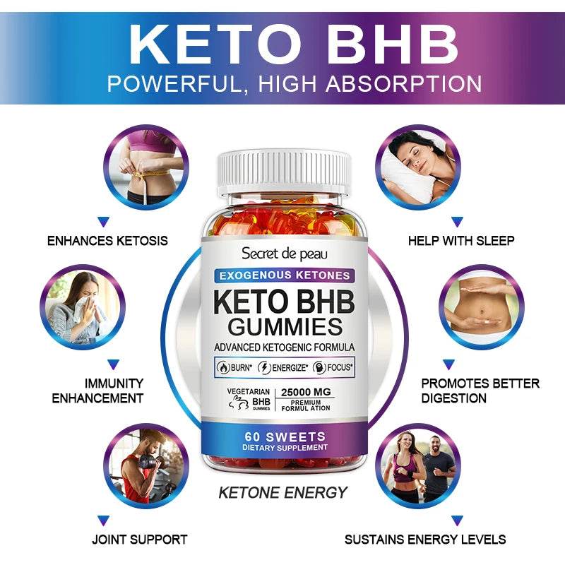 Keto ACV Gummies Advanced Weight Loss - for Women and Men - Apple Cider Vinegar Supplement - Detox & Cleanse, Digestion