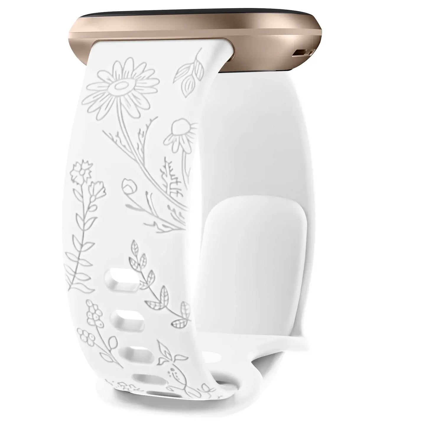 Fitbit Versa & Sense Silicone Band - Durable Floral Design