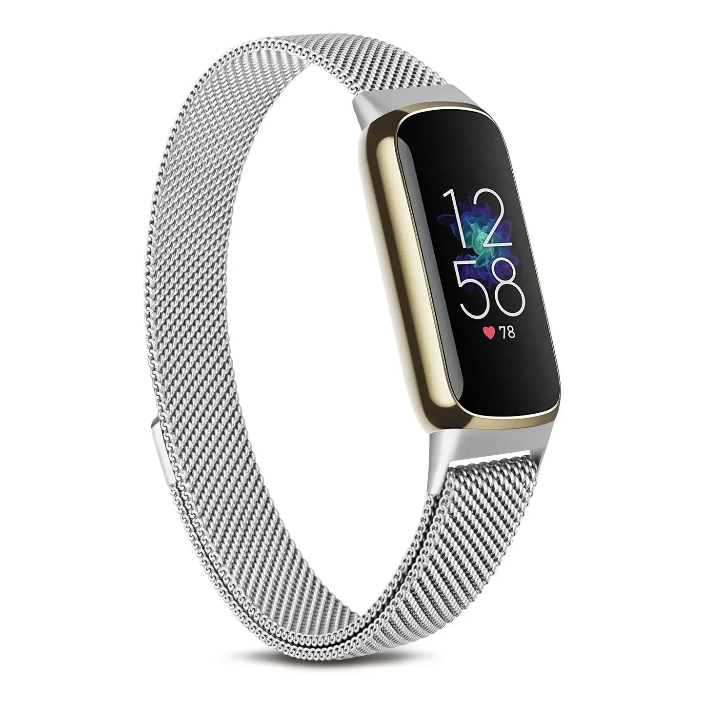 Fitbit Luxe Steel Magnetic Band - Elegant Mesh Design