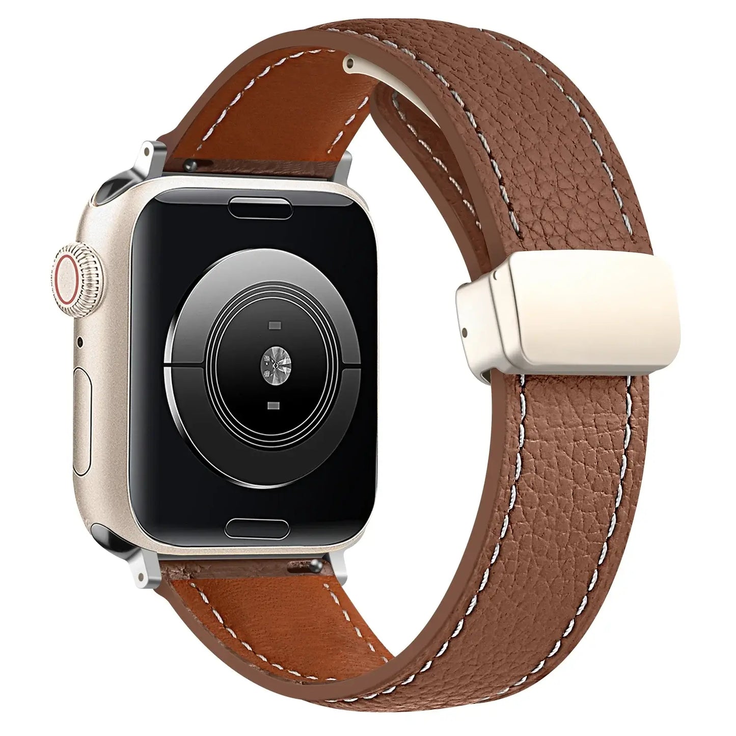 Apple Watch Leather Band - Premium Stylish Strap with Buckle
