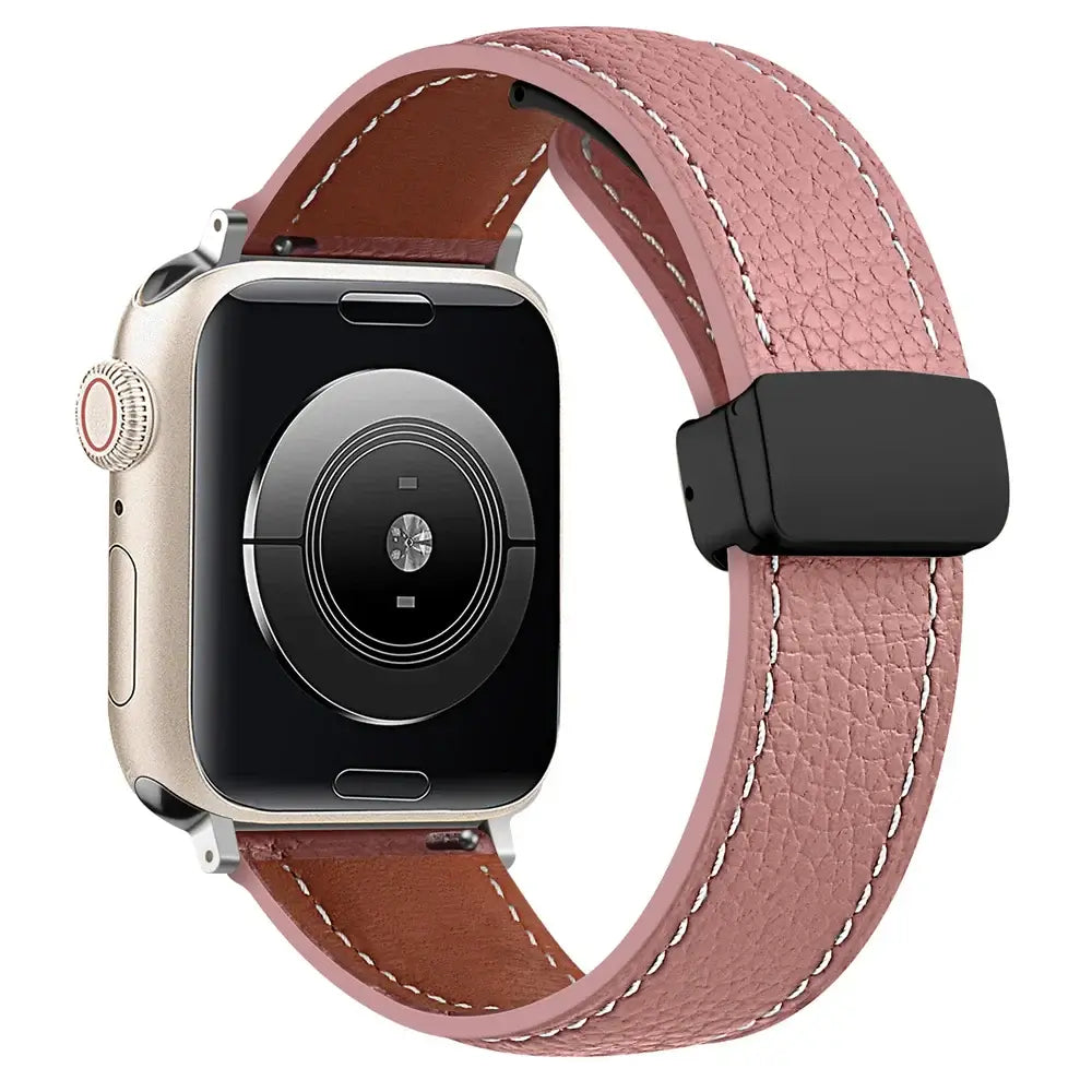 Apple Watch Leather Band - Premium Stylish Strap with Buckle