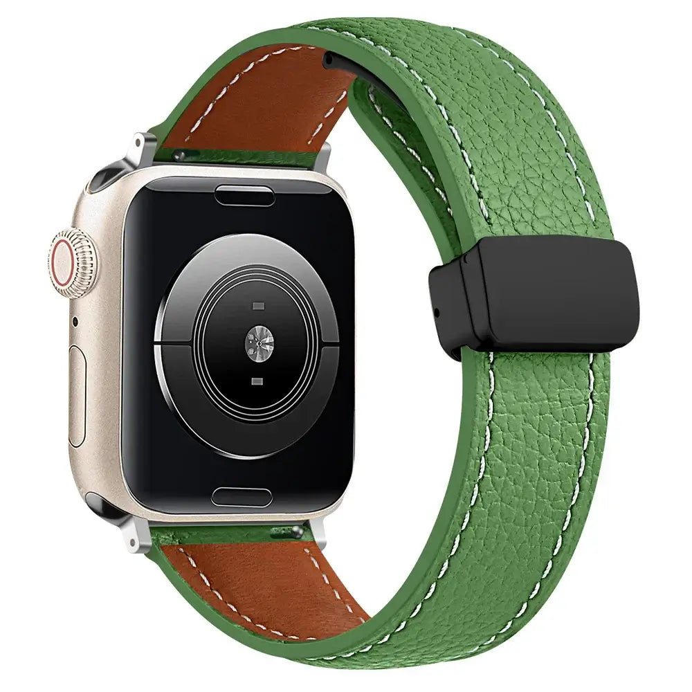 Apple Watch Leather Band - Premium Stylish Strap with Buckle