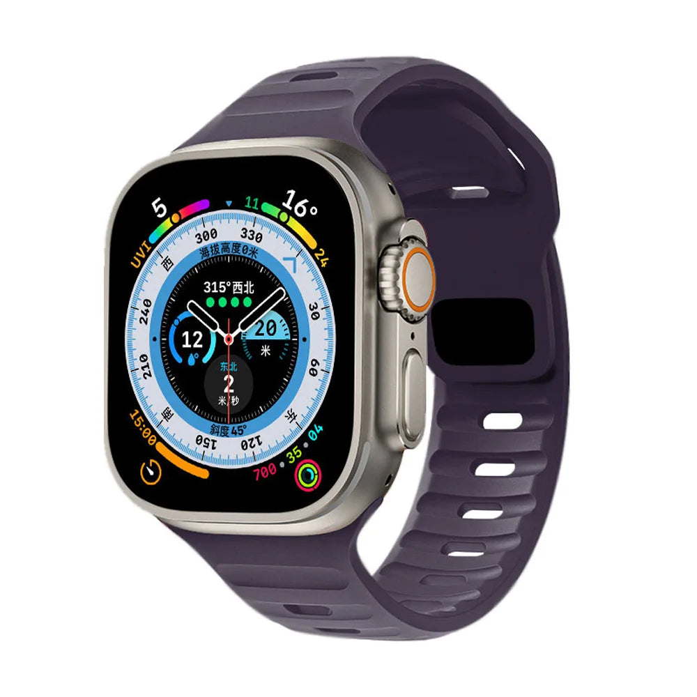 Apple Watch Silicone Strap - Waterproof, Sporty, Flexible