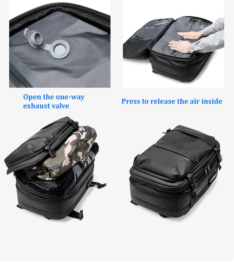 17" Laptop Travel Backpack for Men, Large Capacity, Business & School