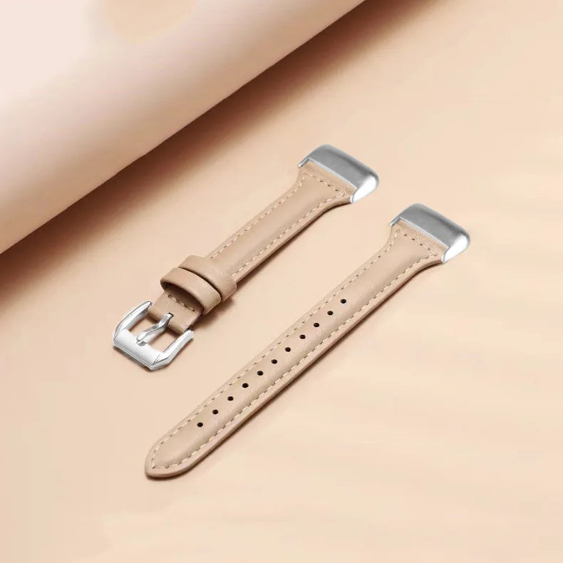 Fitbit Charge 5 6 Slim Leather Band - Comfortable Strap