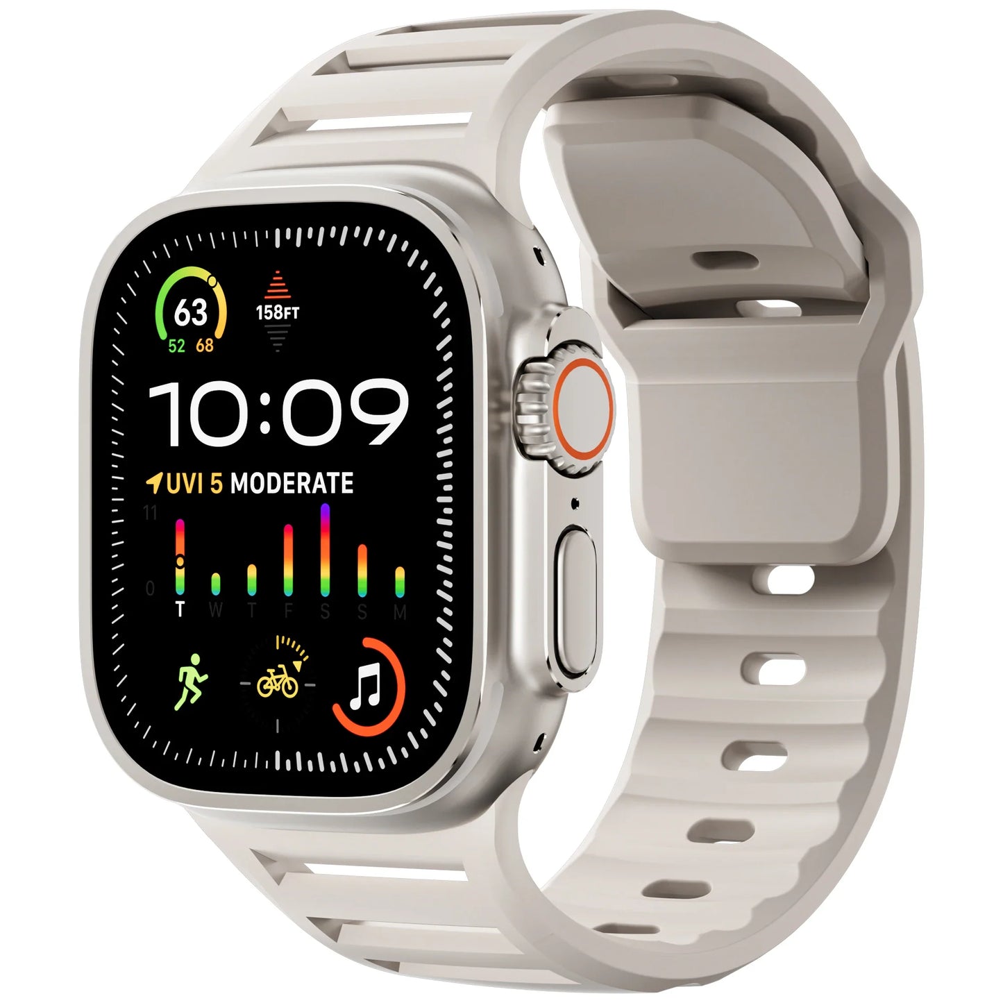 Apple Watch Sport Silicone Strap - Flexible, Waterproof Band