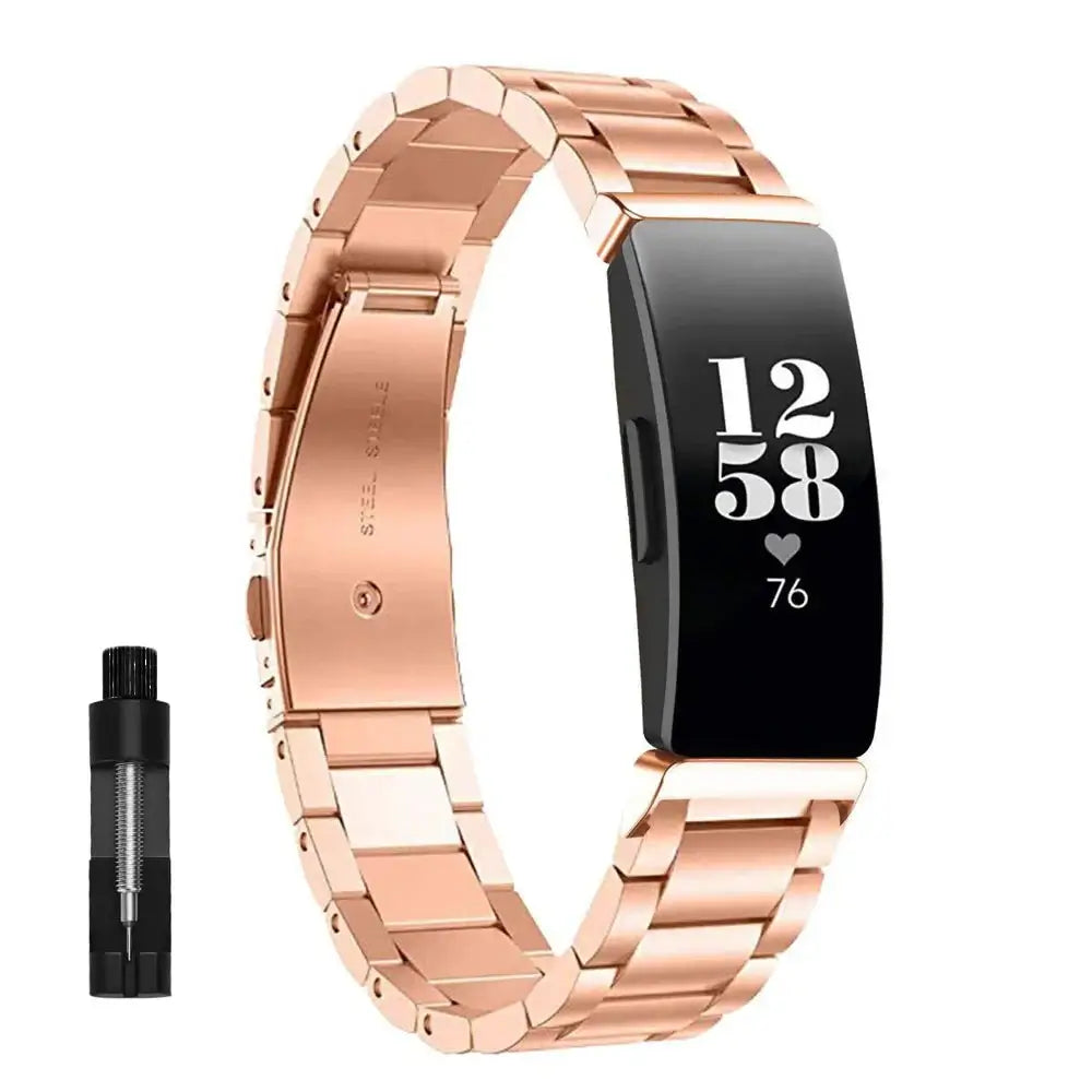 Fitbit Inspire 2, 1, HR Stainless Steel Strap - Elegant Metal Band