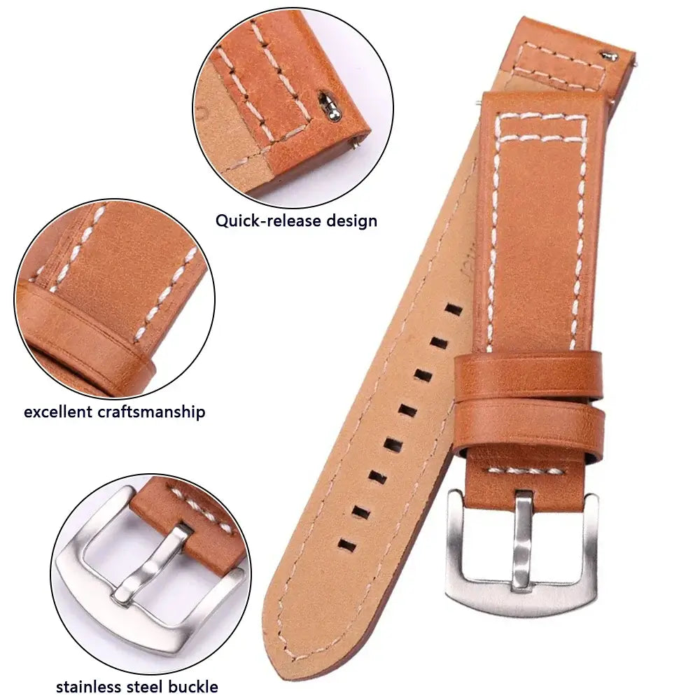 Samsung Galaxy Watch Soft Leather Band - Premium Design