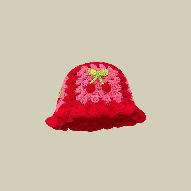 New Crochet Korean Handmade Bucket Hat
