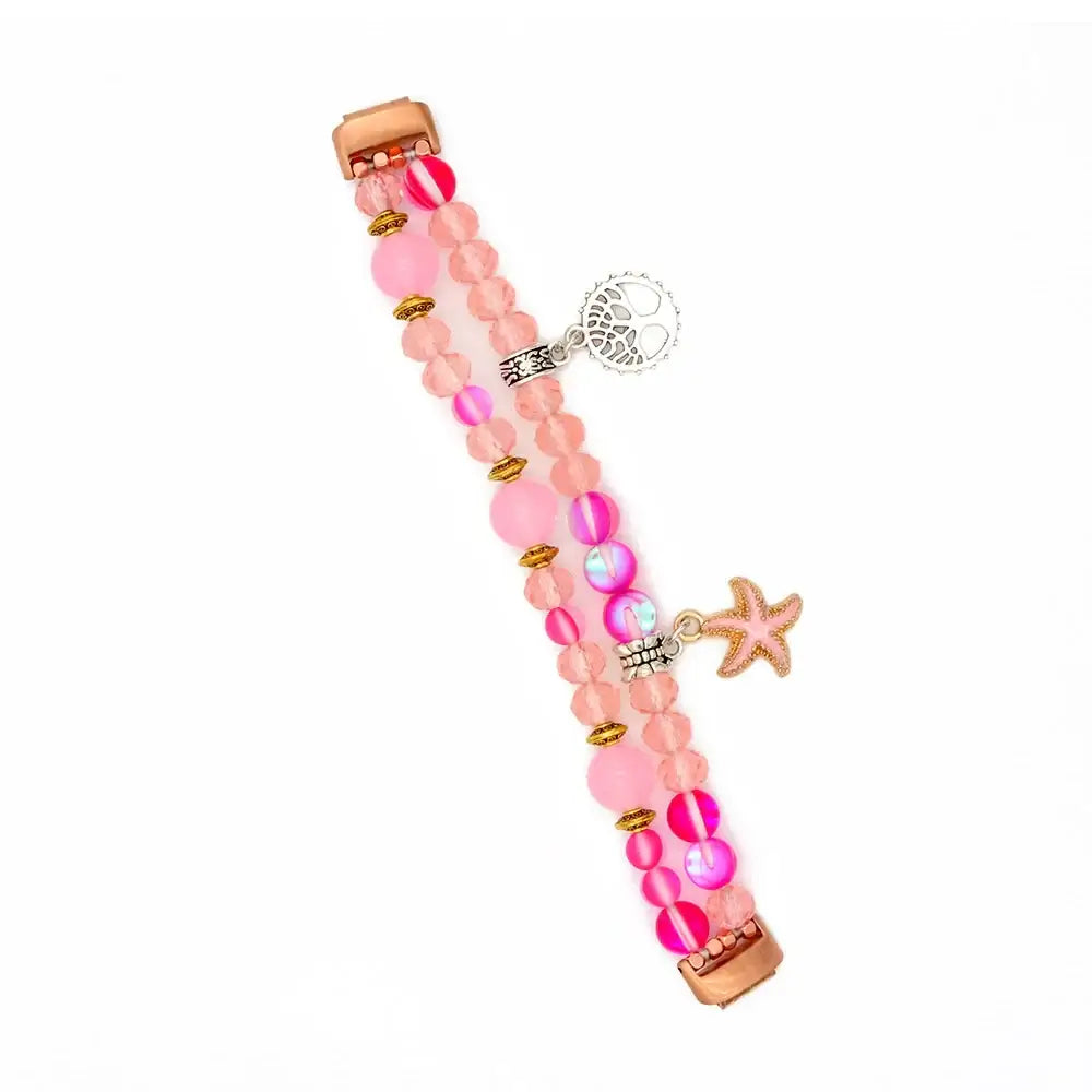 Fitbit Inspire 3 Beaded Elastic Band – Stylish Stretch Bracelet Strap