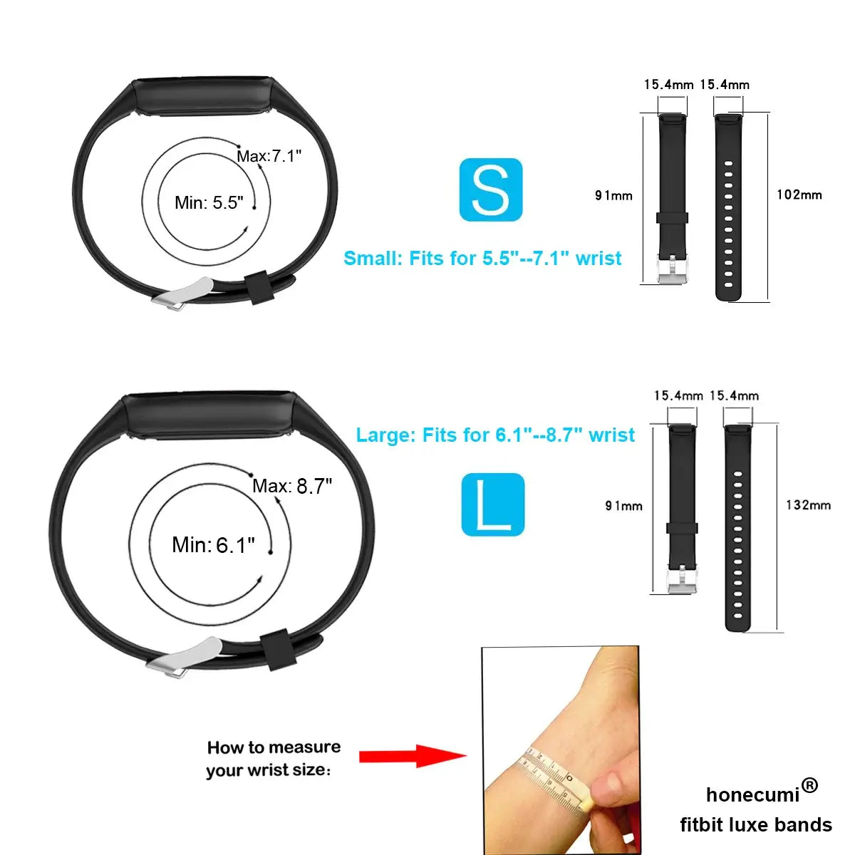 Fitbit Luxe Silicone Bands - Comfortable Vibrant Straps